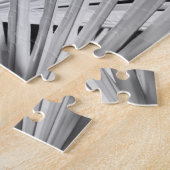 Schwarz-Weiß-Ansicht von Palmenblättern Puzzle (Seite)