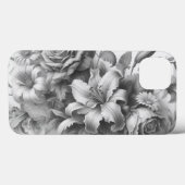 Schwarz-Weiß-Antike Blumen Perfektion Case-Mate iPhone Hülle (Rückseite (Horizontal))
