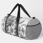 Schwarz-Weiß-Antike Blumen Perfektion Duffle Bag (Rechte Ecke)