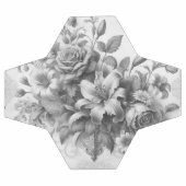 Schwarz-Weiß-Antike Blumen Perfektion Fußball (Flach)