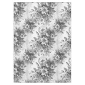 Schwarz-Weiß-Antike Blumen Perfektion Tischdecke (Vorderseite)