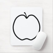 Schwarz-Weiß-Apfel. Mousepad (Mit Mouse)