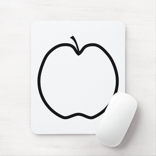 Schwarz-Weiß-Apfel. Mousepad (Mit Mouse)
