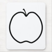 Schwarz-Weiß-Apfel. Mousepad (Vorne)