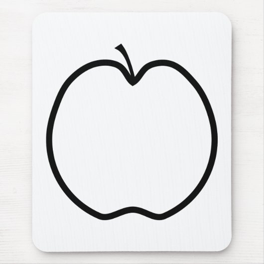 Schwarz-Weiß-Apfel. Mousepad (Vorne)