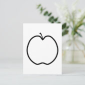 Schwarz-Weiß-Apfel. Postkarte (Stehend Vorderseite)