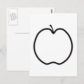 Schwarz-Weiß-Apfel. Postkarte (Vorne/Hinten)