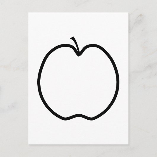 Schwarz-Weiß-Apfel. Postkarte (Vorderseite)