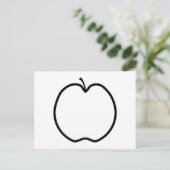 Schwarz-Weiß-Apfel. Postkarte (Stehend Vorderseite)