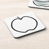 Schwarz-Weiß-Apfel. Untersetzer (Linke Seite)