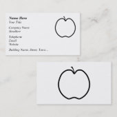 Schwarz-Weiß-Apfel. Visitenkarte (Vorne/Hinten)