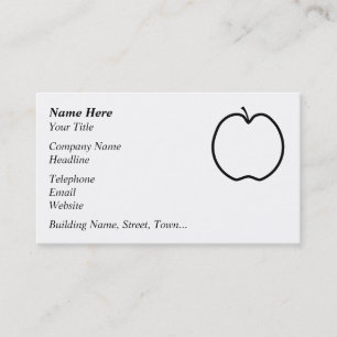Schwarz-Weiß-Apfel. Visitenkarte