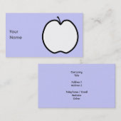 Schwarz-Weiß-Apfel. Visitenkarte (Vorne/Hinten)