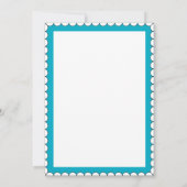 Schwarz/Weiß Aquamarin Modernes Brautparty Einladung (Rückseite)