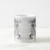 Schwarz-Weiß-Aquarellbild von männlichen Löwen Kaffeetasse (Mittel)