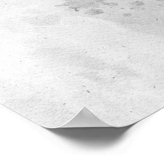 Schwarz-Weiß-Aquarellbild von männlichen Löwen Poster (Ecke)