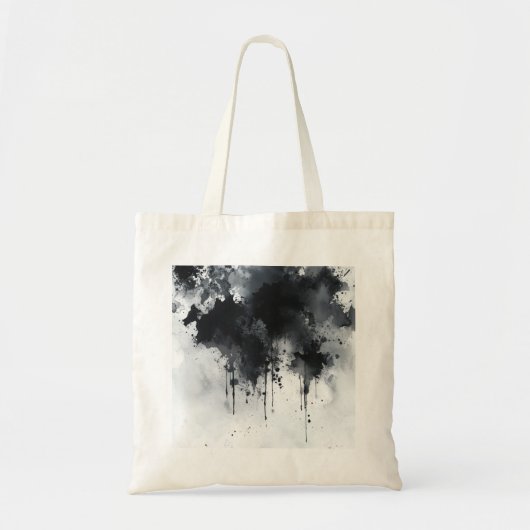 Schwarz-Weiß-Aquarelldruck 2 Tasche (Vorne)