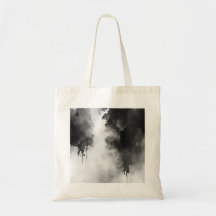 Schwarz-Weiß-Aquarelldruck 3 Tasche