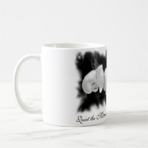 Schwarz-Weiß-Aquarellorchio Kaffeetasse