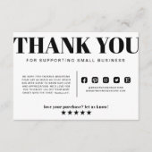 Schwarz-weiß Arch vielen Dank für die Bestellung k Begleitkarte (Vorderseite)