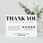 Schwarz-weiß Arch vielen Dank für die Bestellung k Begleitkarte (Stehend Vorderseite)