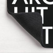 Schwarz Weiß Architekt Fett Design Typografie Mousepad (Ecke)