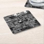 Schwarz-Weiß-Architektur Rechteckiger Pappuntersetzer (angewinkelt)