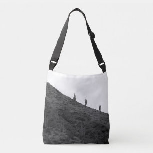 Schwarz & Weiß Arizona Hillside mit Saguaro Tasche