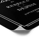 Schwarz-Weiß Art Deco Begrüßungszeichen Poster (Ecke)