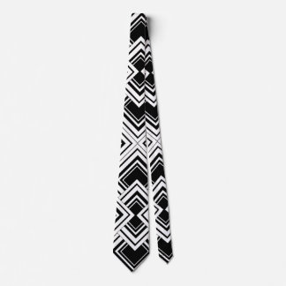 Schwarz-Weiß-Art-Deco-Design Krawatte