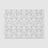 Schwarz-Weiß-Art Deco Diamant-Muster Seidenpapier (Vorderseite)