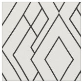 Schwarz-Weiß-Art Deco Diamant-Muster Stoff (Nahaufnahme)