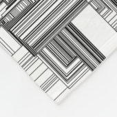 Schwarz-Weiß-Art-Deco Fleecedecke (Ecke)