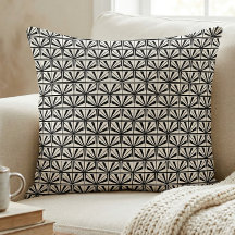 Schwarz-weiß Art Deco geometrisches Muster
