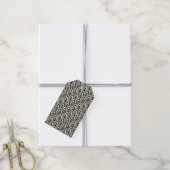 Schwarz-Weiß Art Deco Geschenkanhänger (Mit Garn)