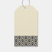Schwarz-Weiß Art Deco Geschenkanhänger (Rückseite)
