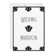 Schwarz-Weiß-Art-Déco-Hochzeit