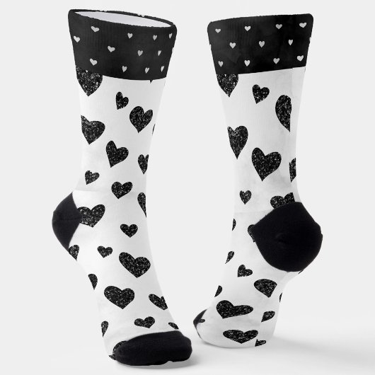 Schwarz-Weiß Art Deco Look Socken