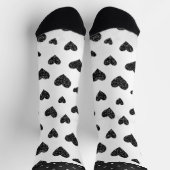 Schwarz-Weiß Art Deco Look Socken (Oben)