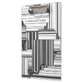 Schwarz-Weiß-Art-Deco mit Name und Monogramm Klemmbrett (Links)