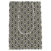 Schwarz-Weiß Art Deco Mittlere Geschenktüte (Rückseite)
