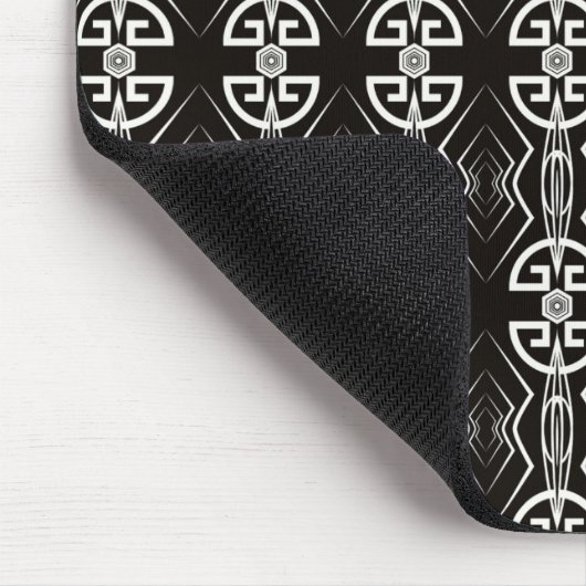 Schwarz-Weiß-Art-Deco Mousepad (Ecke)