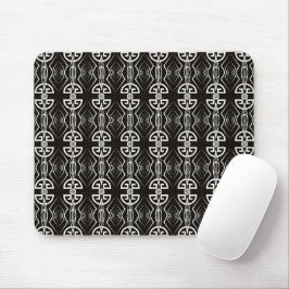 Schwarz-Weiß-Art-Deco Mousepad