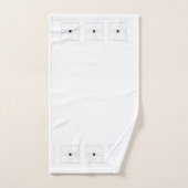 Schwarz-Weiß-Art-Deco-Quadrate Mustertuchhandtuch- Badhandtuch Set (Handtuch)