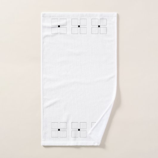 Schwarz-Weiß-Art-Deco-Quadrate Mustertuchhandtuch- Badhandtuch Set (Handtuch)