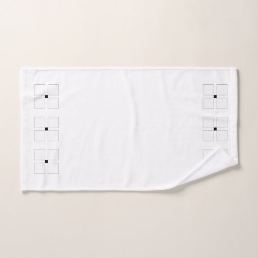 Schwarz-Weiß-Art-Deco-Quadrate Mustertuchhandtuch- Badhandtuch Set (Handtuch)