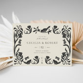 Schwarz-Weiß-Art-Deco Save the Date