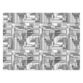 Schwarz-Weiß-Art-Deco Tischdecke (Vorderseite (Horizontal))
