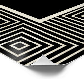 Schwarz-Weiß-Art-Deco-Zeichen Inspiriert Poster (Ecke)