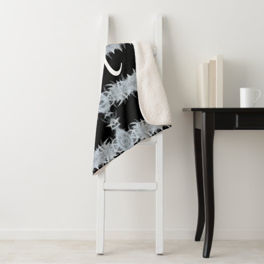 Schwarz-Weiß-ArtDeco-Grafik Sherpadecke (Beispiel)